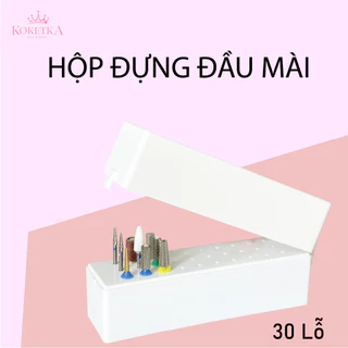 [KOKETKA] Hộp Đựng Đầu Mài 30 Lỗ Nhựa Cao Cấp - Chuyên dụng cho dân làm nail