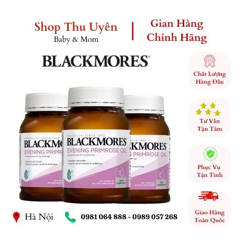 Viên Uống Hoa Anh Thảo Blackmores Evening Primrose Oil bổ sung Omega 6 Lọ 190 Viên.