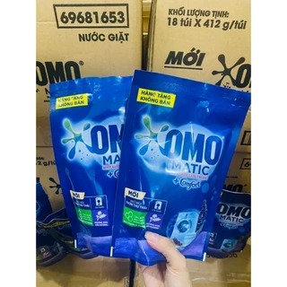 [NG] Túi Nước Giặt Omo Matic Comfort Tinh Dầu Thơm Túi Xanh (412g)