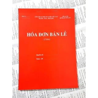 Hoá Đơn Bán Lẻ Giấy Carbon, Có Rãnh Xé  A4/A5 - 1 Liên, 2 Liên, 3 Liên.