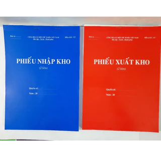 Phiếu Xuất Kho, Phiếu Nhập Kho Giấy Carbon, Có Rãnh Xé  A4/A5 - Loại Dày.