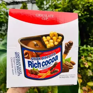 1 Thùng bánh quy chấm Socola RICH COCOA 16 hộp 38g