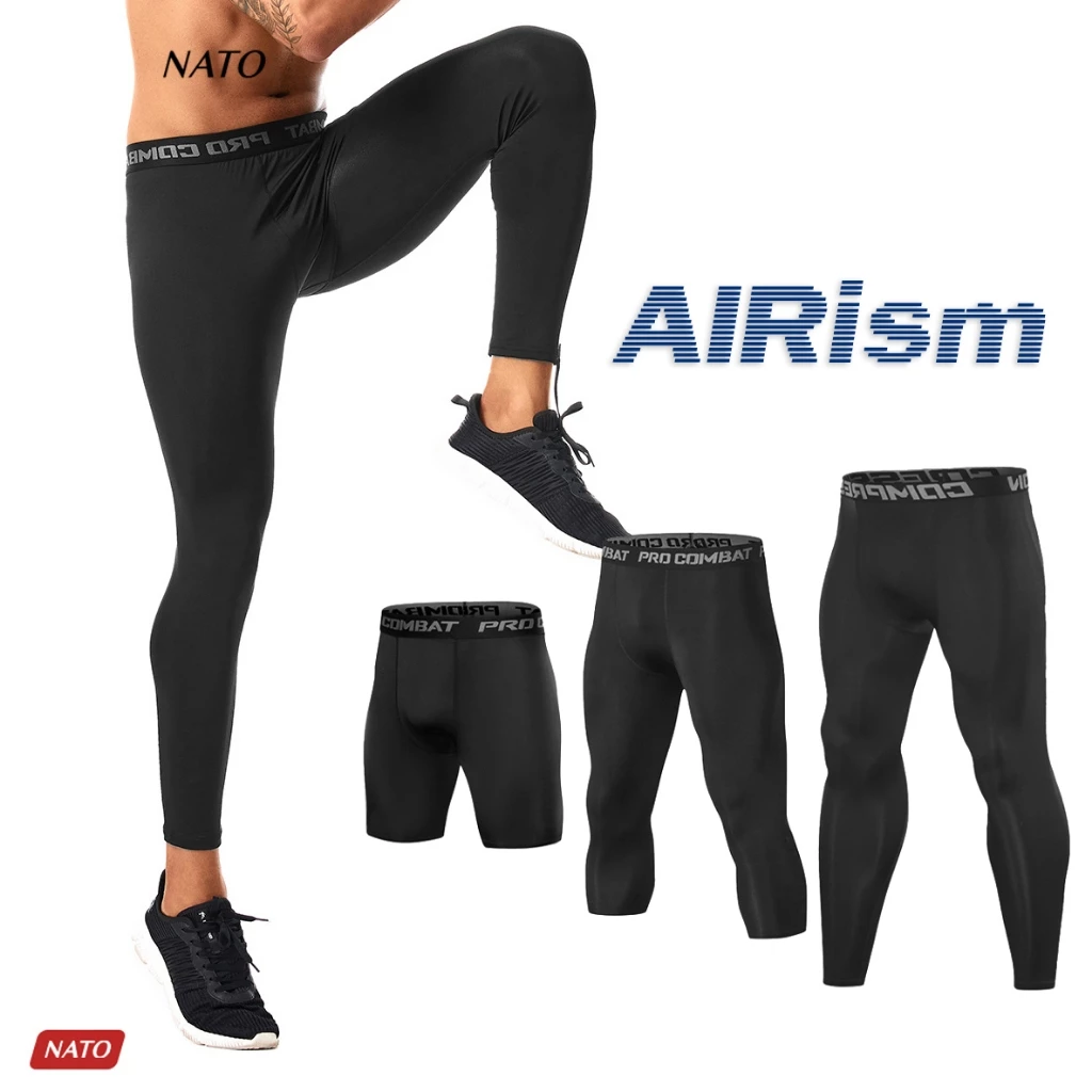 Quần Lót Nam Nato Combatize Tập Gym Chạy Bộ Vải Cotton Cao Cấp Legging Dài Giữ Nhiệt Boxer 260Gsm