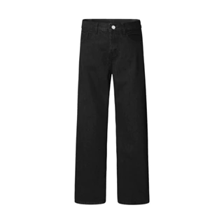 Quần Jean Ống Suông Nam Nữ Unisex * Black Washed // Ver 1