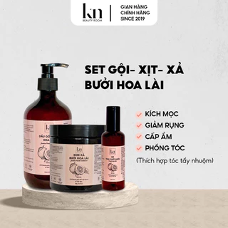 [Combo Dùng Thử] Dầu Gội Bưởi 300ml Thảo Dược Giảm Bết Tóc, Xịt Dưỡng Kích Mọc Bưởi, Ủ Bưởi Phục Hồi- KN Beauty Room