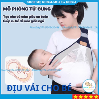 Địu trẻ em địu cho bé sơ sinh nhiều tư thế vải lưới mềm mát gọn nhẹ dễ dàng sử dụng-KHOAIBABY