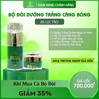 Bộ Đôi Dưỡng Trắng B5-Lục Tảo (Y.SKIN) Serum + Kem Face B5 Lục Tảo Giúp Dưỡng Trắng ( Mua Cả Combo Tiết Kiệm 35%)