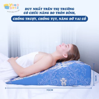 [Đánh Gía Thật] Gối Chống Trào Ngược Dạ Dày Người Lớn Yorokobi Chính Hãng (Duy nhất bo tròn chống trượt)