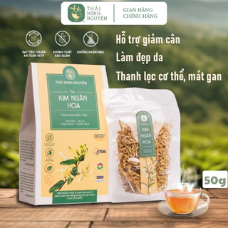 Trà thảo mộc Kim Ngân Hoa, thanh lọc cơ thể, mát gan túi zip 50g - Thái Minh Nguyên