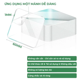 Miếng Dán 2 Mặt Siêu Dính, Băng Dính 2 Mặt  Acrylic Cho Tường Treo, Dán Tranh, Kệ Gia Đình Chống Thấm Nước