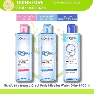 Nước tẩy trang L’Oréal Paris Micellar Water 3-in-1 400ml