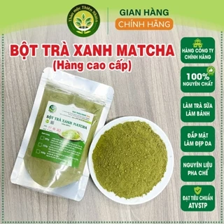 Bột trà xanh matcha Lâm Đồng nguyên chất 100%, làm bánh, pha đồ uống, đắp mặt, trắng da I Store 24h