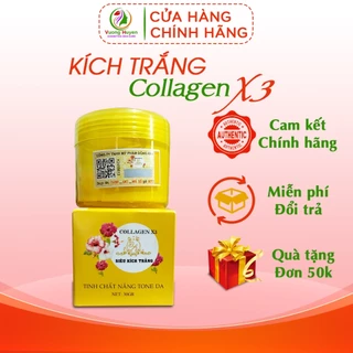 Kích trắng Collagen X3, làm trắng da, tái tạo da, mờ thâm nám, chống lão hóa, chống nhăn da, đông anh 30g