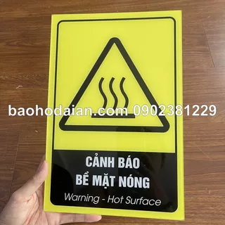 Bảng mica chú ý bề mặt nóng in decal KTS