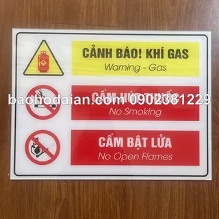 Bảng cảnh báo Nguy hiểm khí Gas