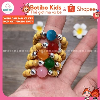 Vòng dâu tằm kết hợp bi và hạt phong thủy cho bé yêu BOTIBO KIDS