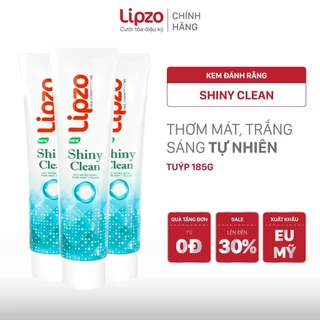 Combo 3 Kem Đánh Răng LIPZO Shiny Clean Vị The Mát Diệt Khuẩn 185g