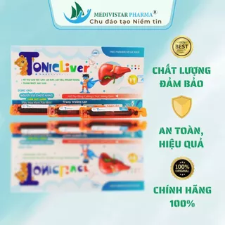 Bổ Gan Cho Trẻ Tonicliver MEDIVISTAR PHARMA Giúp Thanh Nhiệt Giải Độc Gan, Tăng Cường Chức Năng Gan - Hộp 20 Ống 10ml