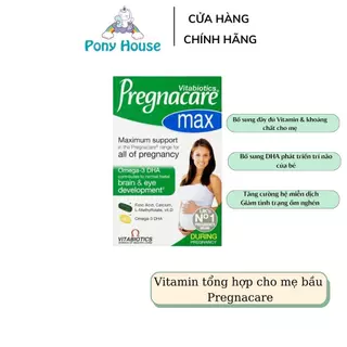 Vitamin Bầu Pregnacare Max Anh bổ sung Sắt, Acid Folic, DHA Vitamin và khoáng chất thiết yếu