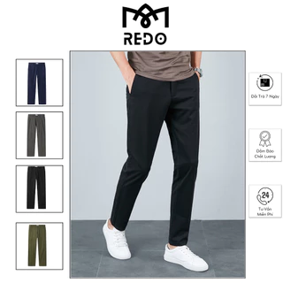 Quần dài kaki nam ống côn vải co giãn mềm mịn chuẩn form dáng Slimfit cao cấp đủ size 28-34 REDO STORE