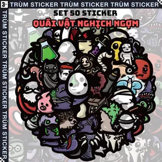 Set 50 Stickers, Hình Dán QUÁI VẬT NGHỊCH NGỢM -hot hit,halloween- Trang Trí, Decor Laptop, Cặp Sách - TRÙM STICKERS 042