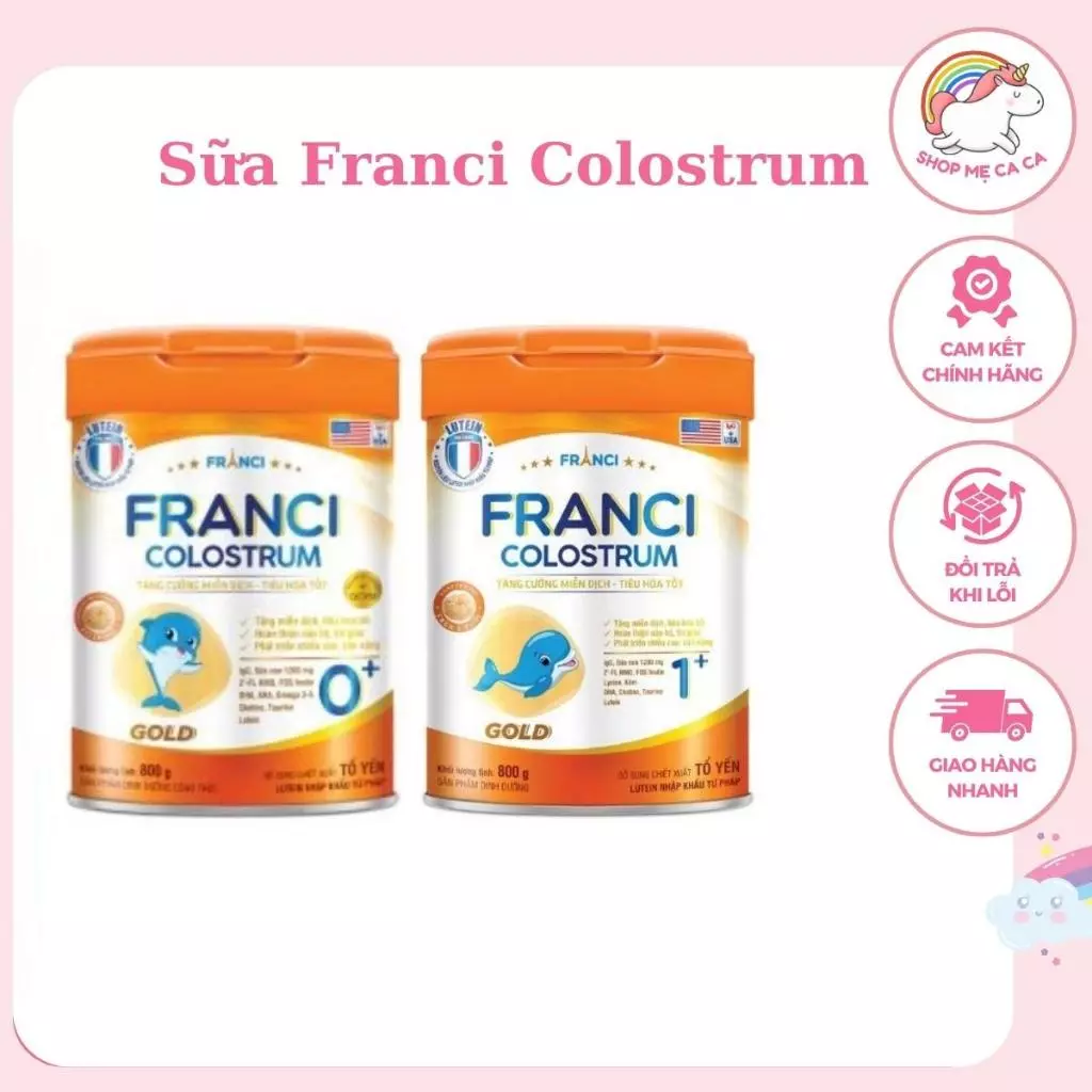 Sữa Franci Colostrum Gold 0+, 1+ 800g date mới nhất