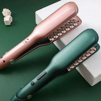 Máy Bấm Tóc Phồng Chân Tóc, Máy Dập Xù Chân Vuông 2 In 1 Kéo Duỗi Cao Cấp 5 Mức Nhiệt S.Ny 03