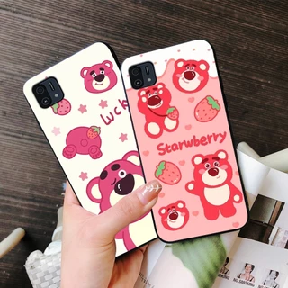 Ốp lưng oppo a16k in hình gấu dâu siêu cute