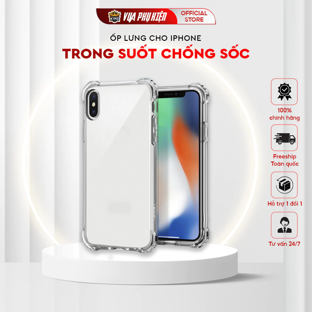 Ốp lưng chống sốc cho iPhone, trong suốt,KTMStore ip 6 7 8Plus Xsmax 11 12 13 14 promax 15 16 17Air 17Pro max