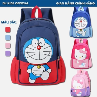 Balo đi học BH Kids in hình Doraemon, Hello Kitty thời trang, xinh xắn cho bé từ 1-10 tuổi, có phản quang phát sáng