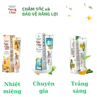 Kem đánh răng Dược liệu Ngọc Châu Truyền Thống / Trắng Sáng - Ngừa sâu, cao răng, nhiệt, lở loét miệng 170g Date 2026