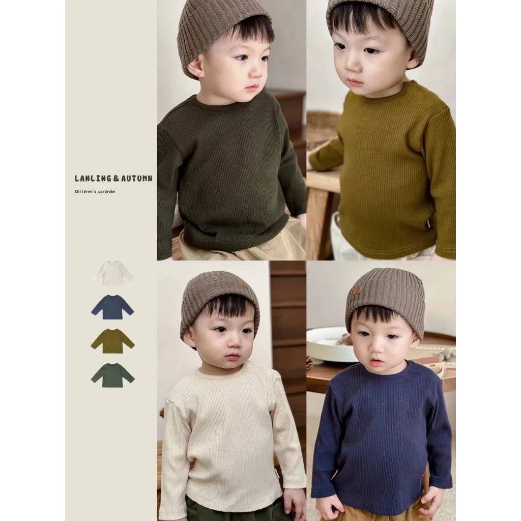 Áo len trơn cho bé trai bé gái, áo len thu đông cho bé phong cách hàn quốc hàng QCCC loại 1 size 0-3 tuổi
