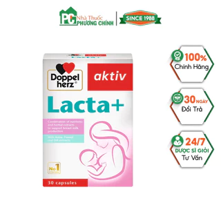 Viên Uống Lợi Sữa Lacta+ Doppelherz Hỗ Trợ Cải Thiện Nguồn Sữa Mẹ (Hộp 30 Viên)