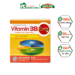 Vitamin 3B Gold Phúc Vinh - Tăng Cường Sức Khỏe, Giảm Tê Bì Chân Tay (Hộp 100 Viên)