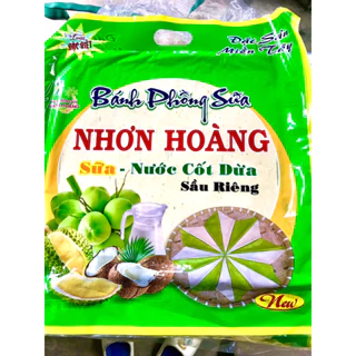 BÁNH PHỒNG SỮA- NƯỚC CỐT DỪA SẦU RIÊNG 220g ( 1 xấp có 10 miếng bánh)