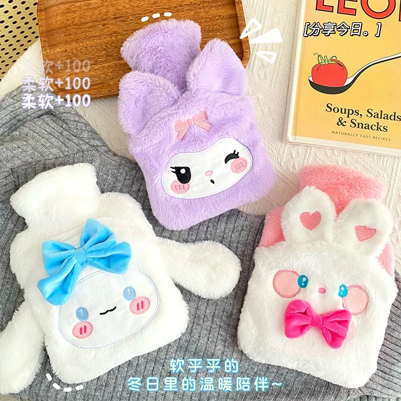 Túi Chườm Cao Su Bọc Vải Lông Mịn Hoạt Hình Sanrio 500ML