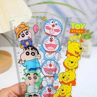 Thước kẻ 15cm mẫu hoạt hình chất liệu Mica dễ thương cute TooYoo BK00282