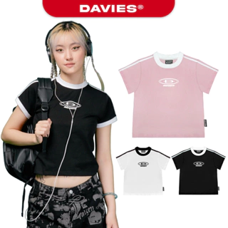 Áo baby tee local brand nữ kẻ sọc nhiều màu DAVIES thun cotton co giãn dễ phối JS| D32-T4