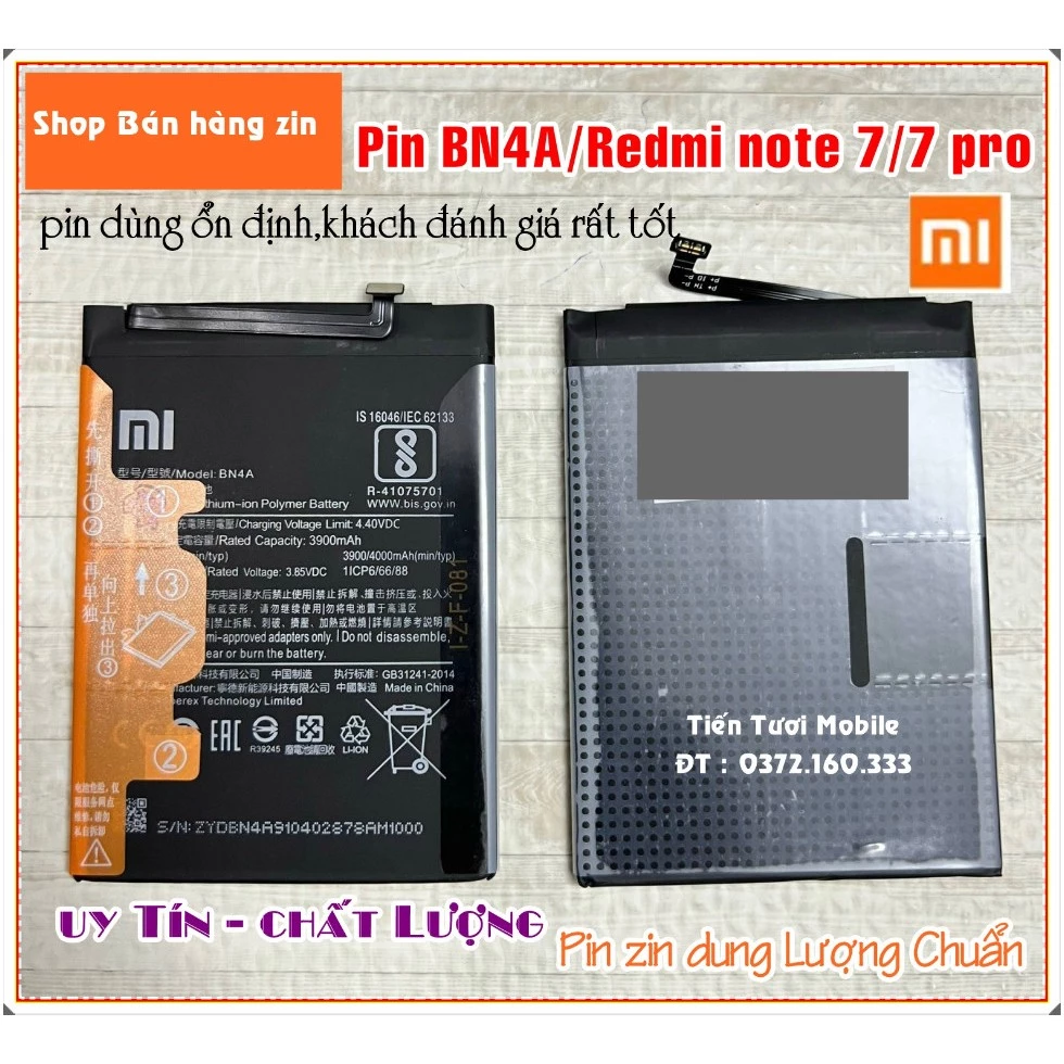 Pin BN4A/Redmi Note 7 Xiaomi,mới