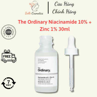 Serum The Ordinary Niacinamide 10% + Zinc 1% Giúp Cân Bằng Bã Nhờn Làm Sáng Da Thu Nhỏ Lỗ Chân Lông /Belle Cosmetics