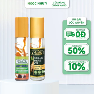 Dầu Lăn Nhân Sâm Green Herb Thái Lan 8cc Hàng Nội Địa Thái Lan