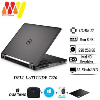 Laptop Dell 7270 màn hình 12.5 FullHD siêu mỏng nhẹ, Core i7, Ram 8gb, ổ cứng SSD 256gb, máy tính xách tay zin lướt 99%