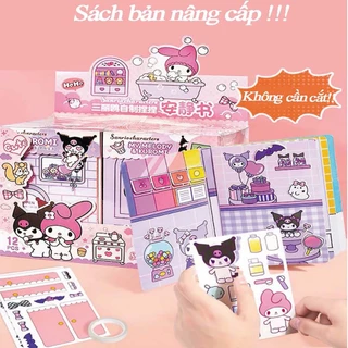 Đồ chơi cuốn sách yên tĩnh Sanrio Kuromi dành cho trẻ em bé trai bé gái đồ chơi thủ công tự làm bằng tay không cần cắt