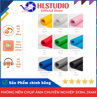 Phông Nền Chụp Ảnh Chuyên Nghiệp 3x3m, 3x4m - Vải Không Dệt Cao Cấp HL Studio