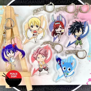 Móc khóa FAIRY TAIL ver ĐỨNG LOGO Hội Pháp Sư in hình anime chibi mica trong acrylic dễ thương