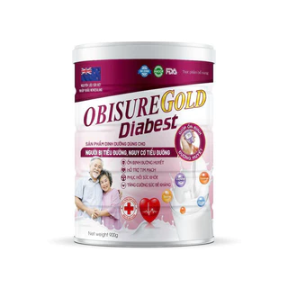 Hộp 900g Sữa dinh dưỡng dành cho người bị tiểu đường OBISURE GOLD DIABEST giúp ổn định đường huyết tăng cường sức khỏe