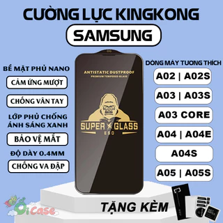 Kính cường lực Samsung A02 A02S A03 A03 CORE A04 A04E A04S A05 A05S Super Kingkong, miếng dán full màn hình