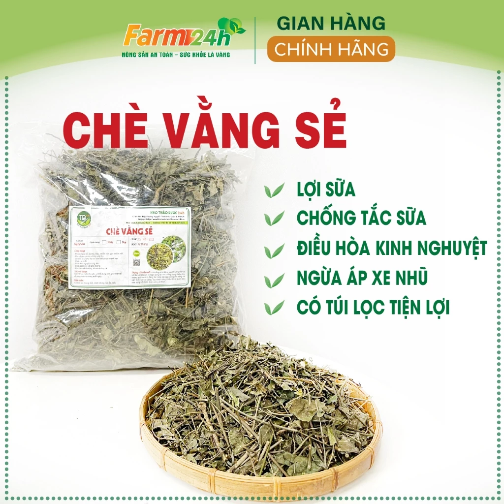 [1kg] Chè vằng sẻ Nghệ An, lợi sữa, tốt cho mẹ bỉm sữa, giảm béo, thanh nhiệt, ngủ ngon, ổn định huyết áp |Farm24h