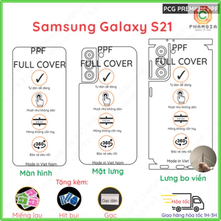 Dán PPF Samsung S21 loại nhám, bóng dành cho màn hình, mặt lưng, mặt lưng full viền