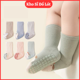 Set 5 Đôi Tất Trẻ Em Vớ Cho Bé Cotton Chống Trơn Trượt Cho Bé Trai, Bé Gái Đi Cực Xinh SS2